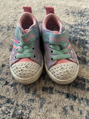 Glitter Sneakers for Kids in Purple & Pink